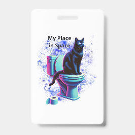 Kosmische Katzentoilette - Surreal Vaporwave Art Ausweis