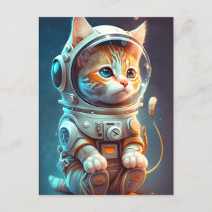 Kosmische Kitty Cat Postkarte