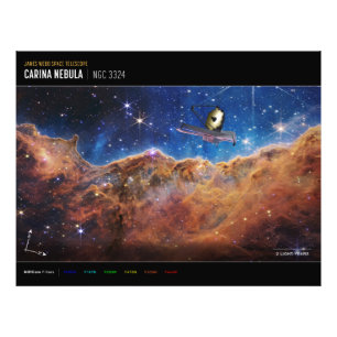 Kosmische Klippen Carina Nebula Weltraum-Webkop Te Fotodruck