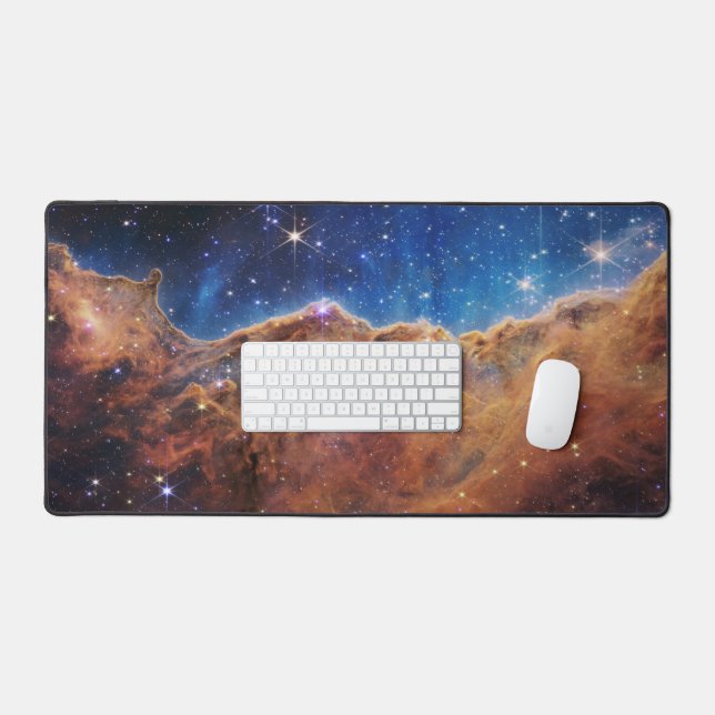 Kosmische Klippen Carina Nebula Weltraum-Webkop Te Schreibtischunterlage (Tastatur & Maus)