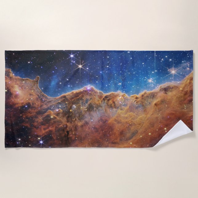Kosmische Klippen Carina Nebula Weltraum-Webkop Te Strandtuch (Vorderseite)