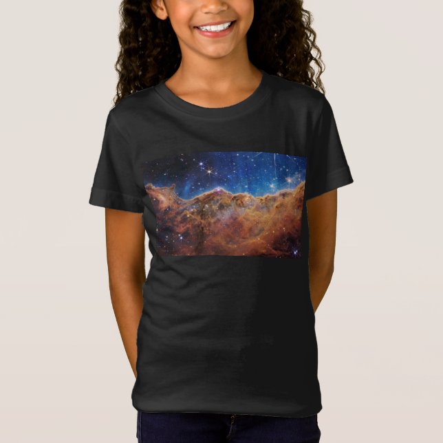 Kosmische Klippen Carina Nebula Weltraum-Webkop Te T-Shirt (Vorderseite)