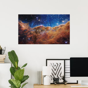 Kosmische Klippen im Carina-Nebel   James Webb   Poster