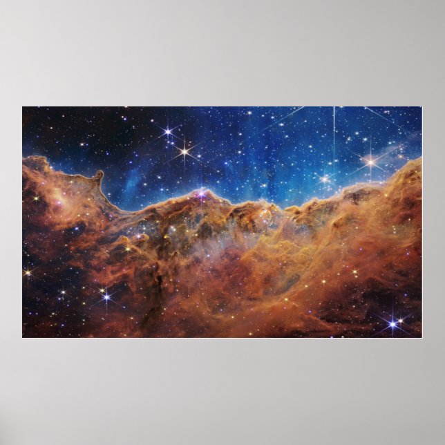 "Kosmische Klippen" im Carina-Nebel Poster (Vorne)