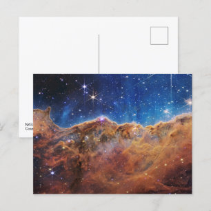 Kosmische Klippen im Carinanebel James Webb Postkarte