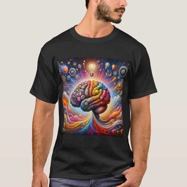 Kosmische Kreativität entfesselt: Power des Gehirn T-Shirt (Vorderseite)