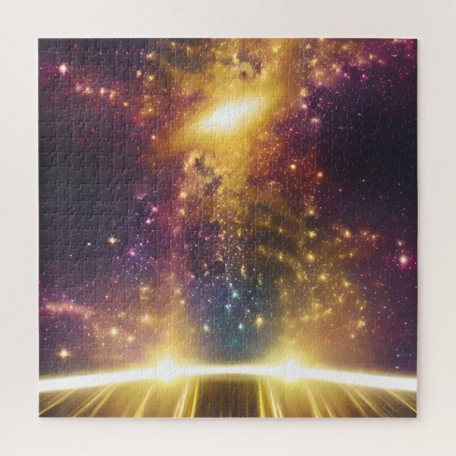 Kosmische Lichtgeschwindigkeit Galaxie Sternendime Puzzle (Vertikal)