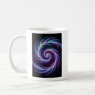 Kosmische Lichtspirale Abstrakte Galaxienkunst Kaffeetasse