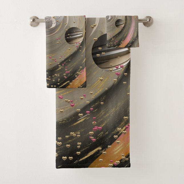 Kosmische Liebe Galaxie Badhandtuch Set (Insitu)