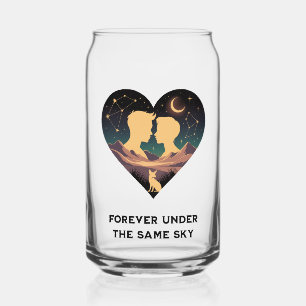 Kosmische Liebe Geschichte Herz mit Liebe und Fox  Dosenglas