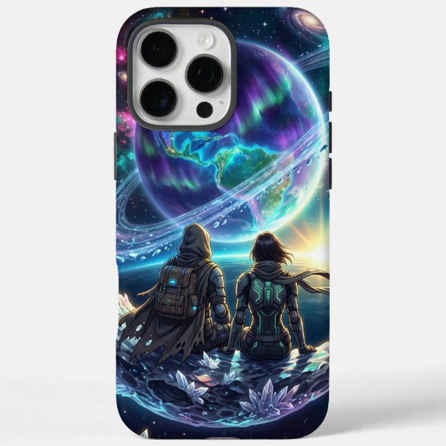 Kosmische Liebhaber Galaxy Planet Fantasy Acryl Dr Case-Mate iPhone Hülle (Rückseite)
