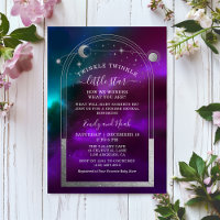 Kosmische Lila Aquamarine Silver Celestial Baby Du