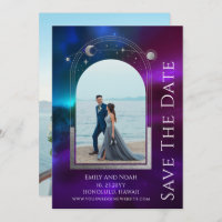 Kosmische Lila Aquamarine Sonnenstrahlen