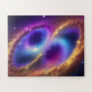 Kosmische Lila Figur acht in der Goldenen Zeitgala Puzzle