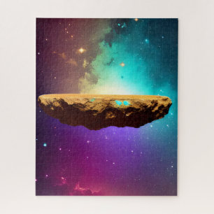 Kosmische Lila Galaxie Floating Asteroidplateau Puzzle