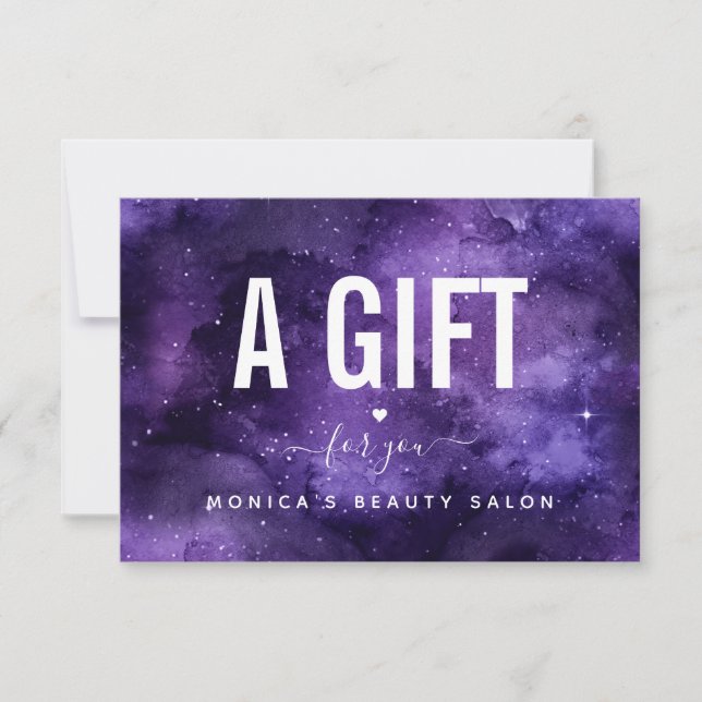 Kosmische Lila Galaxy Night Sky Beauty Salon Makeu (Vorderseite)