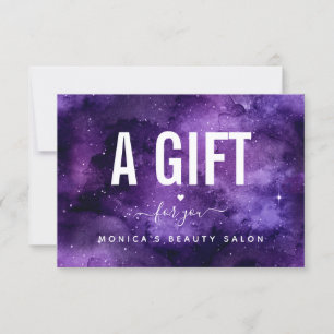 Kosmische Lila Galaxy Night Sky Beauty Salon Makeu