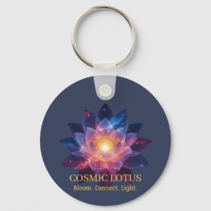 Kosmische Lotusblume Galaxienblüten-Energie Schlüsselanhänger