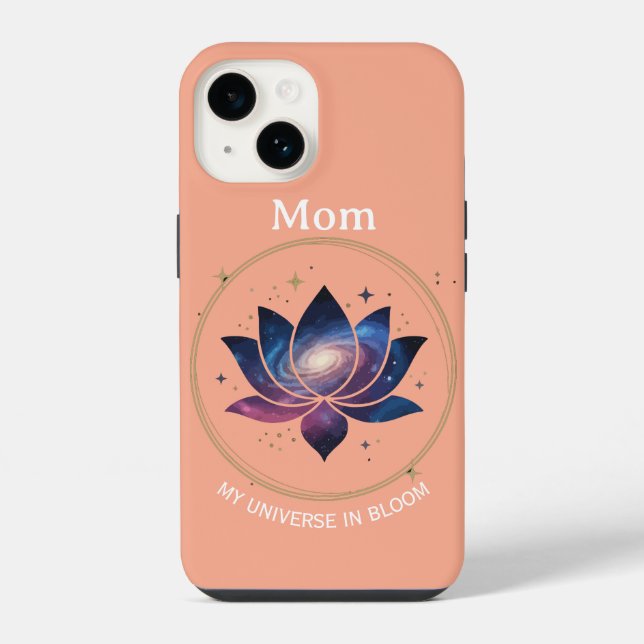 Kosmische Lotusblumen-Mutter-Blüte iPhone Hülle (Rückseite)
