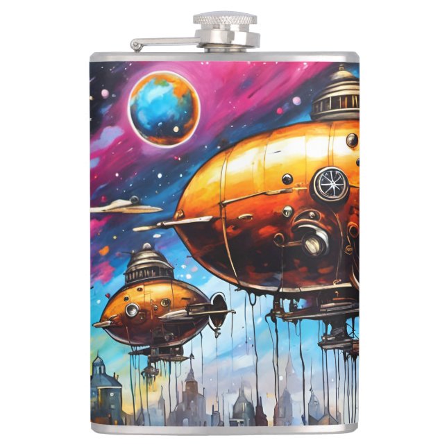 Kosmische Luft Flachmann (Vorderseite)