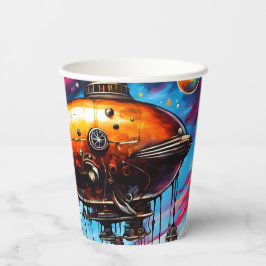 Kosmische Luftschiff Pappbecher