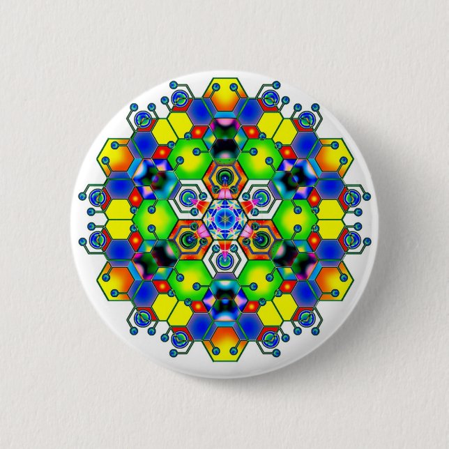Kosmische Mandala 1 Button (Vorderseite)