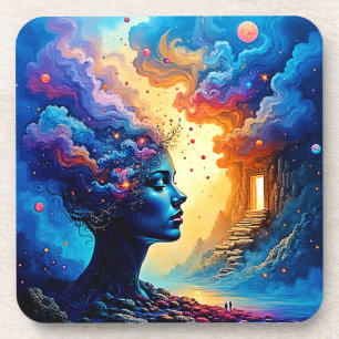 Kosmische Mindscape Art Getränkeuntersetzer