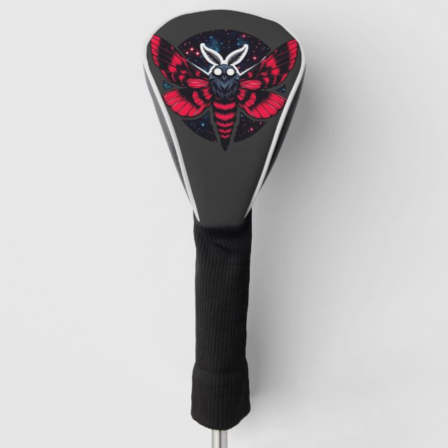 Kosmische Moth - Art Folklore Mothman Golf Headcover (Vorderseite)