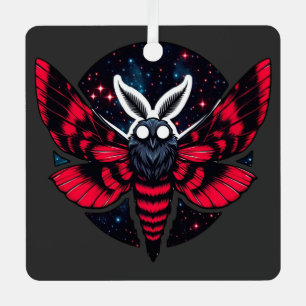 Kosmische Moth - Art Folklore Mothman Ornament Aus Metall