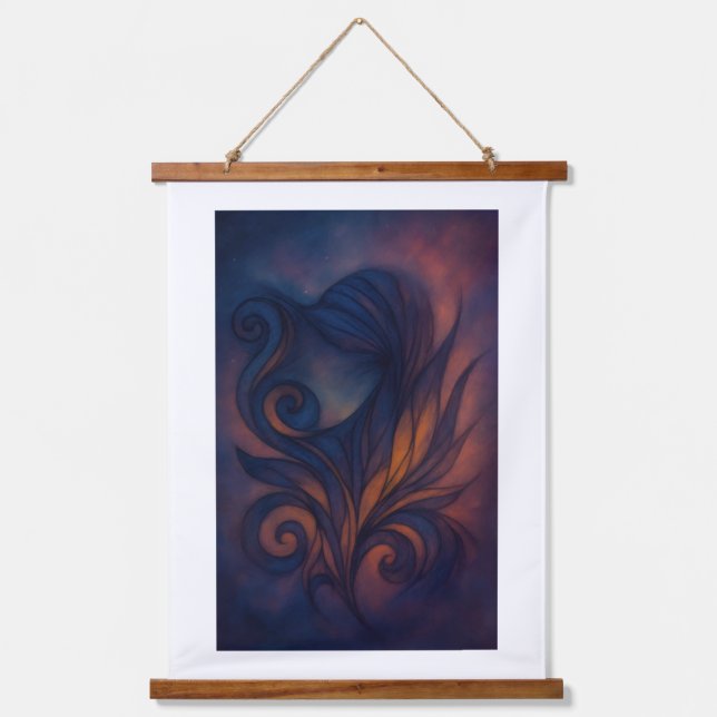Kosmische Muse, Wandteppich Mit Holzrahmen (Vorderseite)