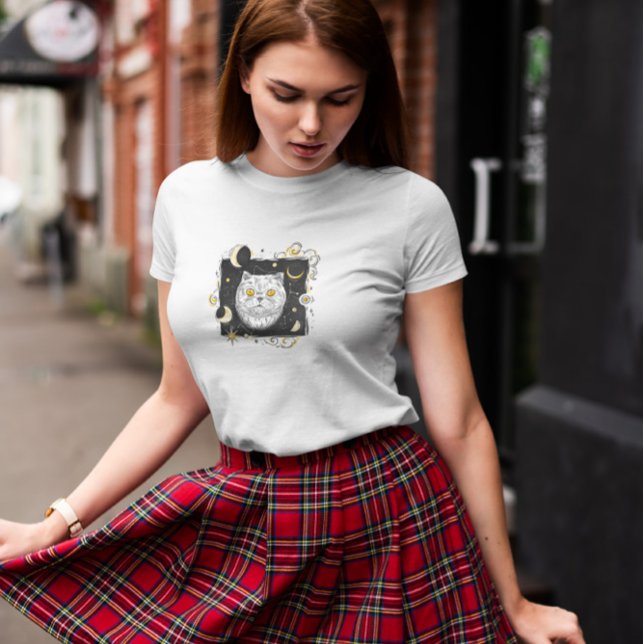 Kosmische Nachtkatze T-Shirt (Von Creator hochgeladen)