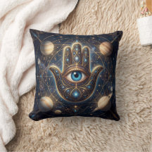 Kosmische Navy-Gold-Hamsa-Böser-Blick