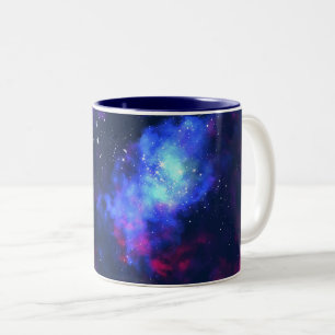 Kosmische Nebel-Kunst, Galaxien-Farben für Weltrau Zweifarbige Tasse