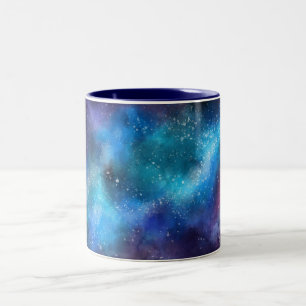 Kosmische Nebel-Kunst, Galaxien-Farben für Weltrau Zweifarbige Tasse