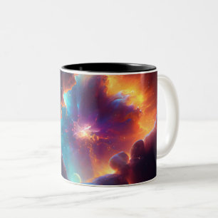 Kosmische Nebel-Kunst, Galaxien-Farben für Weltrau Zweifarbige Tasse