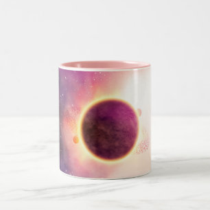 Kosmische Nebel-Kunst, Galaxien-Farben für Weltrau Zweifarbige Tasse