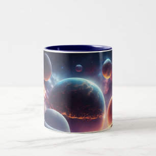 Kosmische Nebel-Kunst, Galaxien-Farben für Weltrau Zweifarbige Tasse