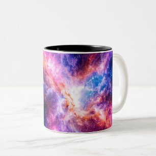 Kosmische Nebel-Kunst, Galaxien-Farben für Weltrau Zweifarbige Tasse