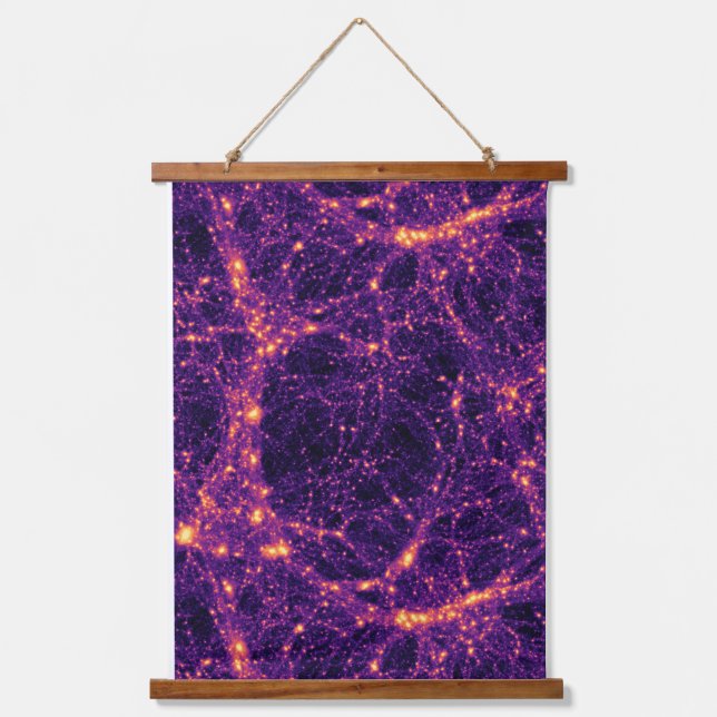 Kosmische Netz Wandteppich Mit Holzrahmen (Vorderseite)