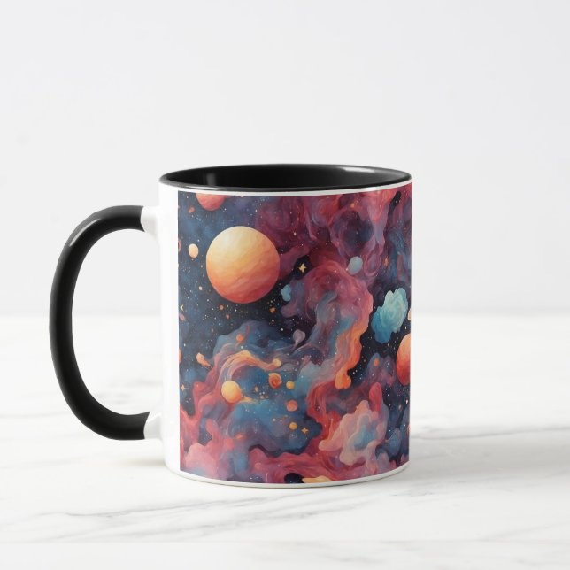 Kosmische Odyssee: Ätherische Nebula-Galaxie Tasse (Links)