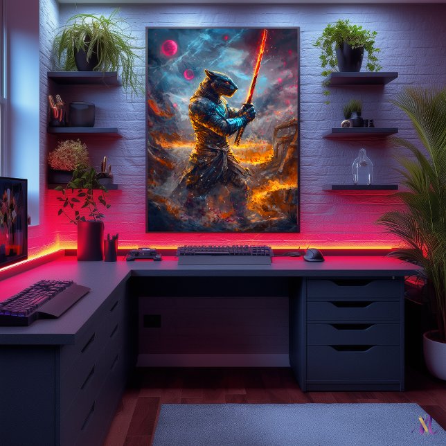 Kosmische Panther Samurai - Himmelsklade Master Poster (Von Creator hochgeladen)