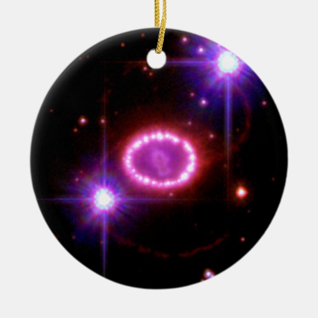 Kosmische Perlen Keramikornament (Vorne)