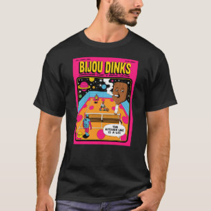Kosmische Pickleball-Schläger-Maskottchen-Kultur T-Shirt