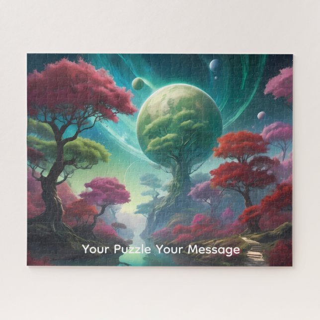 Kosmische Planeten und farbenfrohe Welten Puzzle (Horizontal)
