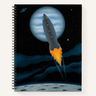 Kosmische Raketenschiffszene Notizbuch