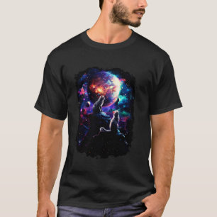 Kosmische Raumkatzen Familienkatzen 8 T-Shirt