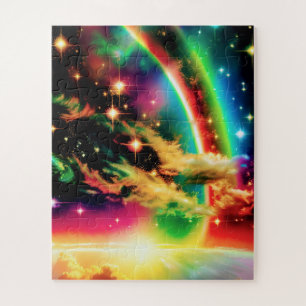Kosmische Regenbows Magische Fantastische Fun Spac Puzzle