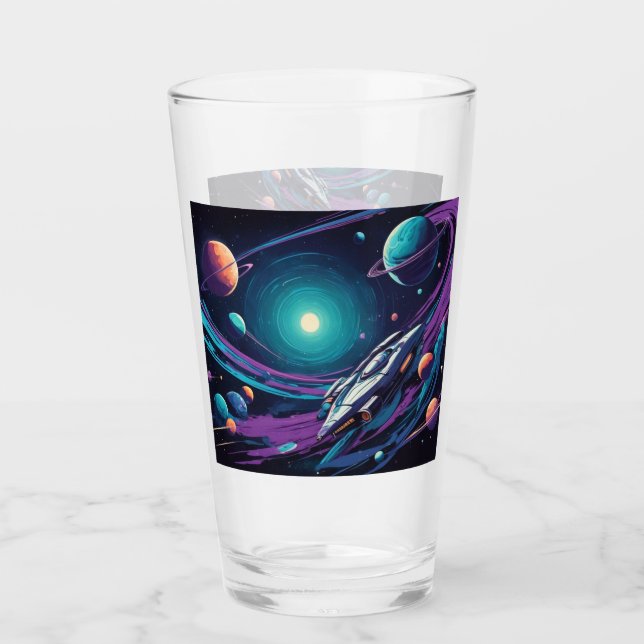 kosmische Reise Glas (Vorderseite)