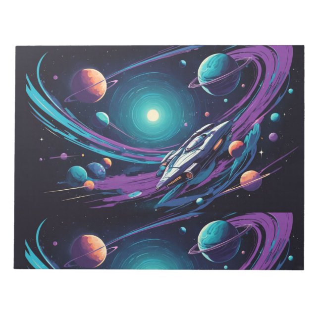 kosmische Reise Notizblock (Vorderseite)