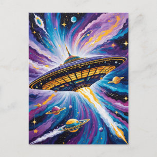 kosmische Reise Postkarte